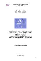 Phương pháp dạy học môn toán ở trường phổ thông (nxb hồ chí minh 2005)   lê văn tiến, 126 trang