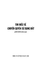 Tìm hiểu về chuyển quyền sử dụng đất (nxb dân trí 2010)   linh đan, 169 trang