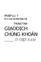 Pháp luật về tổ chức và hoạt động của trung tâm giao dịch chứng khoán việt nam (nxb tư pháp 2005)   lê thị thu thủy, 224 trang