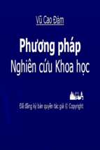 Slide.phương pháp nghiên cứu khoa học   vũ cao đàm