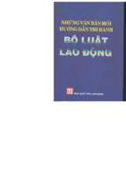 Những văn bản mới hướng dẫn thi hành bộ luật lao động (nxb lao động 2003)   đào thanh hải, 232 trang