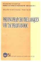 Phương pháp cho trẻ làm quen với tác phẩm văn học (nxb đại học quốc gia 2004)   phạm thị việt, 85 trang