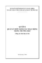 Tài liệu tăng cường năng lực quản lý trường học quyển 3 quản lý điều hành các hoạt động trong trường học