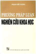 Phương pháp luận nghiên cứu khoa học (nxb đại học quốc gia 2001)   phạm viết vượng, 190 trang