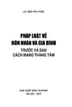 Pháp luật về hôn nhân và gia đình trước và sau cách mạng tháng tám (nxb tư pháp 2005)   ngô văn thâu, 250 trang