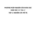 Phương pháp nghiên cứu khoa học giáo dục và tâm lý tập 1 (nxb đại học quốc gia 2002)   dương thiệu tống, 242 trang