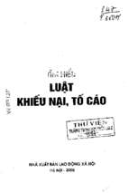 Tìm hiểu luật khiếu nại, tố cáo (nxb lao động xã hội 2006)   cao thị thu, 56 trang