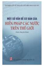 Một số vấn đề cơ bản của hiến pháp các nước trên thế giới (nxb chính trị 2013)   phan trung lý, 452 trang