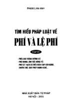 Tìm hiểu pháp luật về phí và lệ phí tập 4 (nxb tư pháp 2006)   phạm lan anh, 234 trang