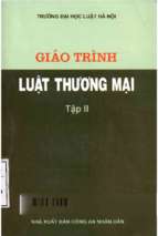 Giáo trình luật thương mại tập 2 (nxb công an 2009)   nguyễn viết tý, 506 trang