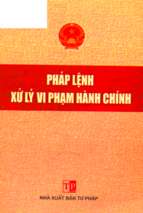 Pháp lệnh xử lý vi phạm hành chính năm 2002 (nxb tư pháp 2007)   nhiều tác giả, 119 trang