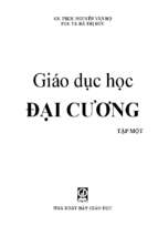 Giáo dục học đại cương tập 1 (nxb giáo dục 2002)   nguyễn văn hộ, 178 trang