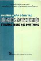 Phương pháp công tác của người giáo viên chủ nhiệm ở trường thpt (nxb đại học quốc gia 2004)   hà nhật thăng, 139 trang