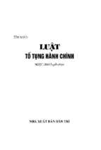 Tìm hiểu luật tố tụng hành chính (nxb dân trí 2011)   ngọc linh, 142 trang