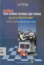 Những tình huống thường gặp trong quản lý giáo dục (nxb đại học sư phạm 2008)   lục thị ngạ, 102 trang