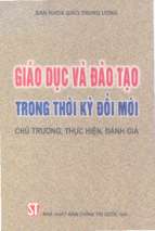 Giáo dục & đào tạo trong thời kỳ đổi mới (nxb chính trị 2002)   trần đình nghiêm, 334 trang