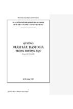 Tài liệu tăng cường năng lực quản lý trường học quyển 2 giám sát đánh giá trong trường học