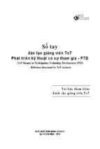 Sổ tay đào tạo giảng viên tot phát triển kỹ thuật có sự tham gia   ptd (nxb nông nghiệp 2012)   wilfried theunis, 180 trang