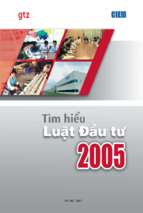 Tìm hiểu luật đầu tư 2005 (nxb hà nội 2007)   nhiều tác giả, 170 trang