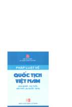 Pháp luật về quốc tịch việt nam (nxb tư pháp 2007)   nguyễn quốc cường, 229 trang