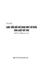 Tìm hiểu luật sửa đổi bổ sung một số điều của luật đất đai (nxb dân trí 2010)   ngọc linh, 160 trang