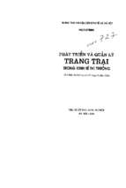 Phát triển và quản lý trang trại trong kinh tế thị trường   pgs.ts.lê trọng