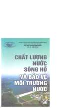 Chất lượng nước sông hồ và bảo vệ môi trường nước   pgs. ts. nguyễn xuân nguyên, 201 trang