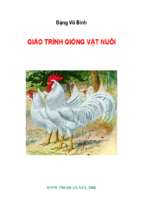 Giáo trình giống vật nuôi (nxb giáo dục 2001)   đặng vũ bình, 150 trang