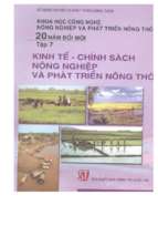 Khcn nông nghiệp và ptnt 20 năm đổi mới tập 7 kinh tế chính sách (nxb chính trị 2005)   pgs. ts. bùi bá bổng, 138 trang