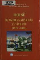 Lịch sử đảng bộ và nhân dân xã vĩnh phú 1975 2005 (nxb đồng nai 2011)   đỗ thị tiên, 252 trang