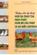 Hướng dẫn kỹ thuật nuôi gà chăn thả ngan pháp chim bồ câu pháp & đà điểu (nxb nông nghiệp 2002)   viện chăn nuôi, 271 trang