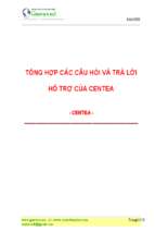 Tổng hợp các câu hỏi và trả lời hỗ trợ của centea   nhiều tác giả, 128 trang