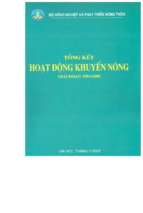 Tổng kết hoạt động khuyến nông giai đoạn 1993 2005 (nxb hà nội 2005)   bộ nông nghiệp, 166 trang (1)