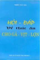 Hỏi đáp về thức ăn cho gà, vịt, lợn (nxb thanh hóa 2002)   nhiều tác giả, 185 trang