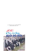 100 câu hỏi đáp nuôi bò sữa  (nxb nông nghiệp 2005)   ts.đinh văn cải, 133 trang