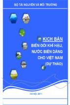 Kịch bản biến đổi khí hậu, nước biển dâng cho việt nam 2011 (dự thảo)   bộ tài nguyên, 118 trang