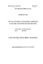 Luận văn Thạc sĩ Tài chính - Ngân hàng: Cho vay hộ nghèo tại Ngân hàng Chính sách xã hội Việt Nam chi nhánh tỉnh Vĩnh Phúc