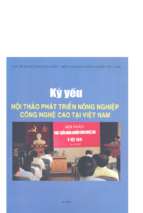 Kỷ yếu hội thảo phát triển nông nghiệp công nghệ cao tại vn, 119 trang