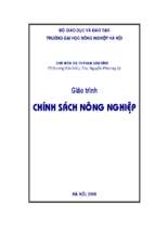 đhnn.giáo trình chính sách nông nghiệp   gs. ts. phạm vân đình, 101 trang