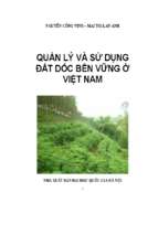 Quản lý và sử dụng đất dốc bền vững ở việt nam   nguyễn công vinh, 234 trang