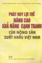 Phát huy lợi thế nâng cao khả năng cạnh tranh của nông sản xuất khẩu vn   pts.nguyễn đình long