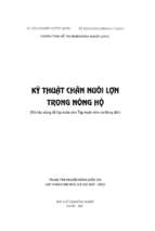 Kỹ thuật chăn nuôi lợn trong nông hộ   nhiều tác giả, 104 trang