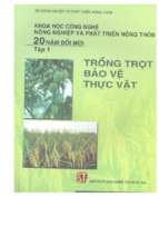 Khcn nông nghiệp và ptnt 20 năm đổi mới tập 1 trồng trọt bảo vệ thực vật (nxb chính trị 2005)   pgs. ts. bùi bá bổng, 448 trang