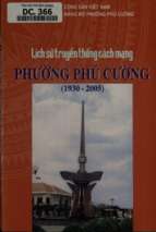 Lịch sử truyền thống cách mạng phường phú cường 1930 2005 (nxb bình dương 2007)   nhiều tác giả, 323 trang