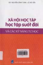 Xã hội học tập học tập suốt đời và các kỹ năng tự học (nxb dân trí 2011)   nguyễn cảnh toàn, 418 trang (1)