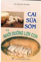 Cai sữa sớm và nuôi dưỡng lợn con (nxb nông nghiệp 2002)   ks.nguyễn văn hiền, 71 trang