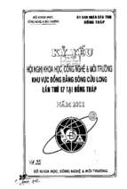 Kỷ yếu hội nghị khoa học, công nghệ & môi trường khu vực đbscl lần thứ 17 tại đồng tháp năm 2001   phạm bích liên, 359 trang