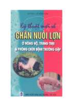 Kỹ thuật mới về chăn nuôi lợn ở nông hộ, nông trại & phòng chữa bệnh thường gặp   lê hồng mận, 253 trang