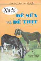 Nuôi dê sữa và dê thịt (nxb nông nghiệp 1999)   nguyễn thiện, 80 trang