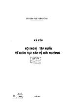 Kỷ yếu hội nghị tập huấn về giáo dục bảo vệ môi trường (nxb huế 2001)   vụ khoa học, 160 trang